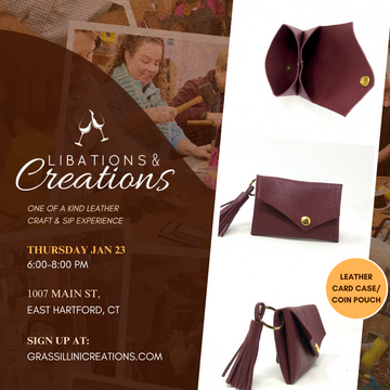 1/23 - Libations and Creations - Card/Coin pouch class