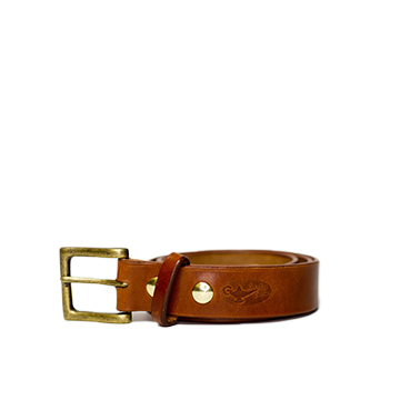 Classic Leather Belt Buck Brown small